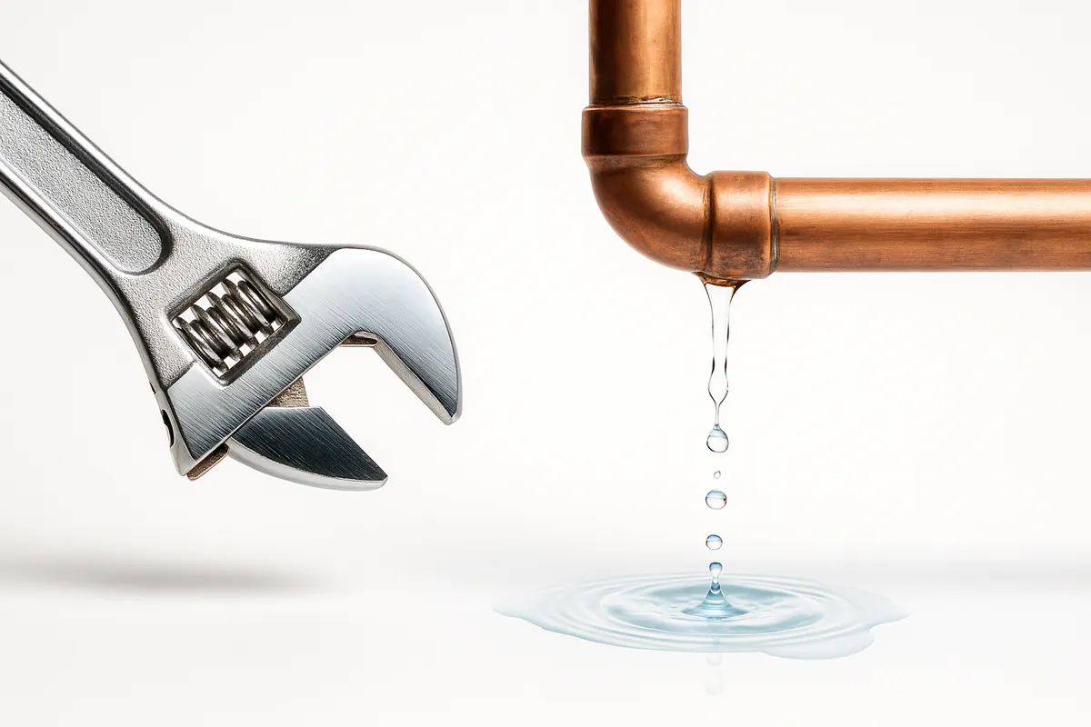 Détection de fuite d'eau sur une canalisation en cuivre
